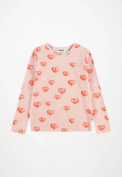 Molo Shirt Rose Airbrush Hearts