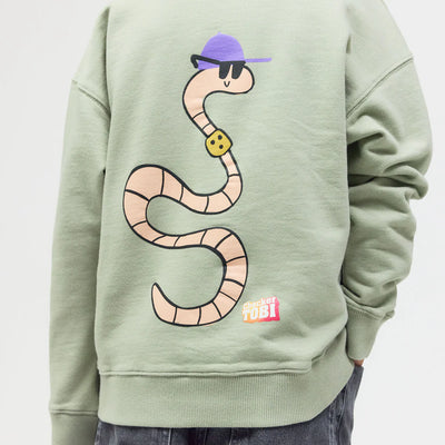 PLAYPLAY PAULY Checker Tobi  Sweatshirt Regenwurm
