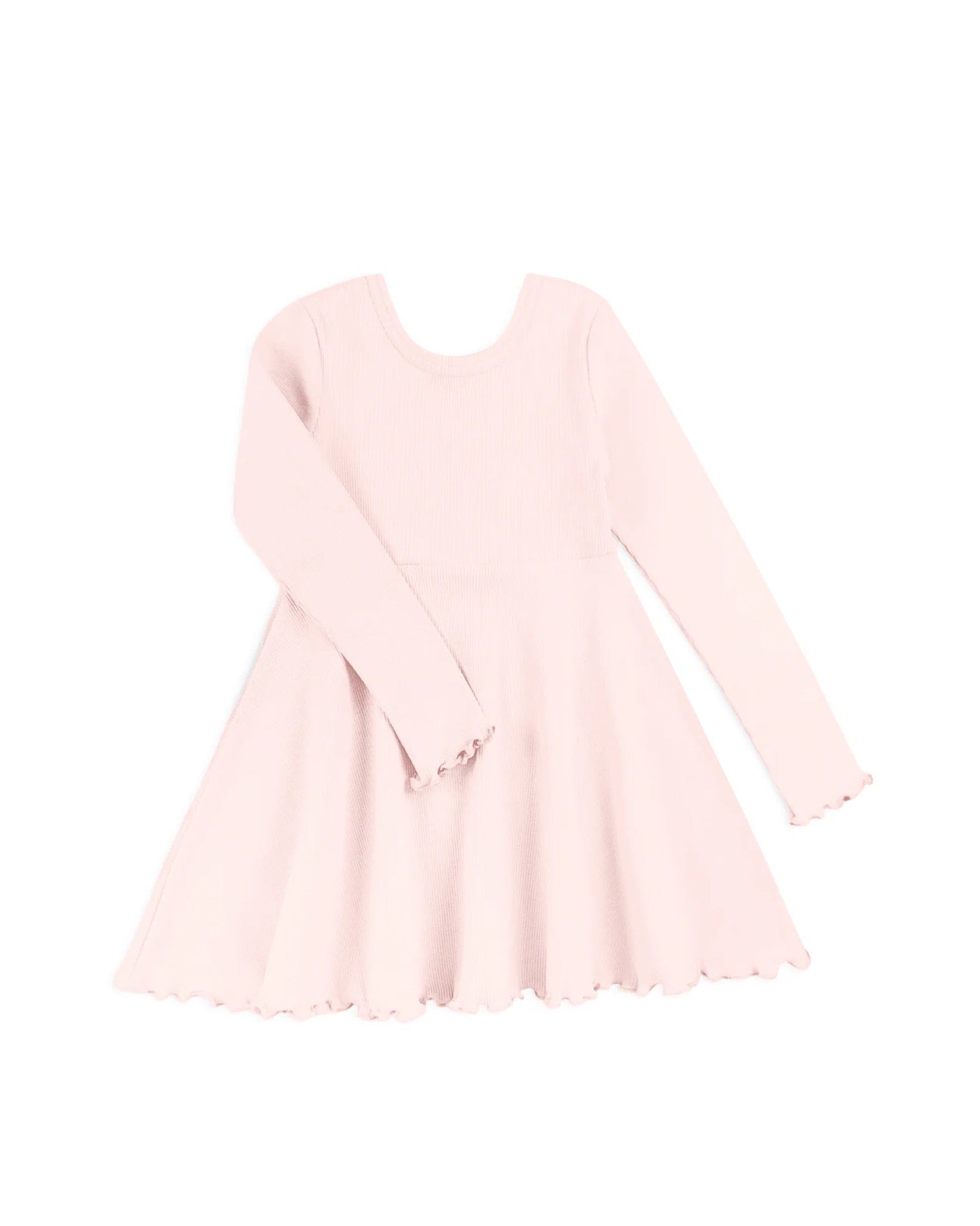 Gugguu Classic Rib Dress Autumn Flower Pink