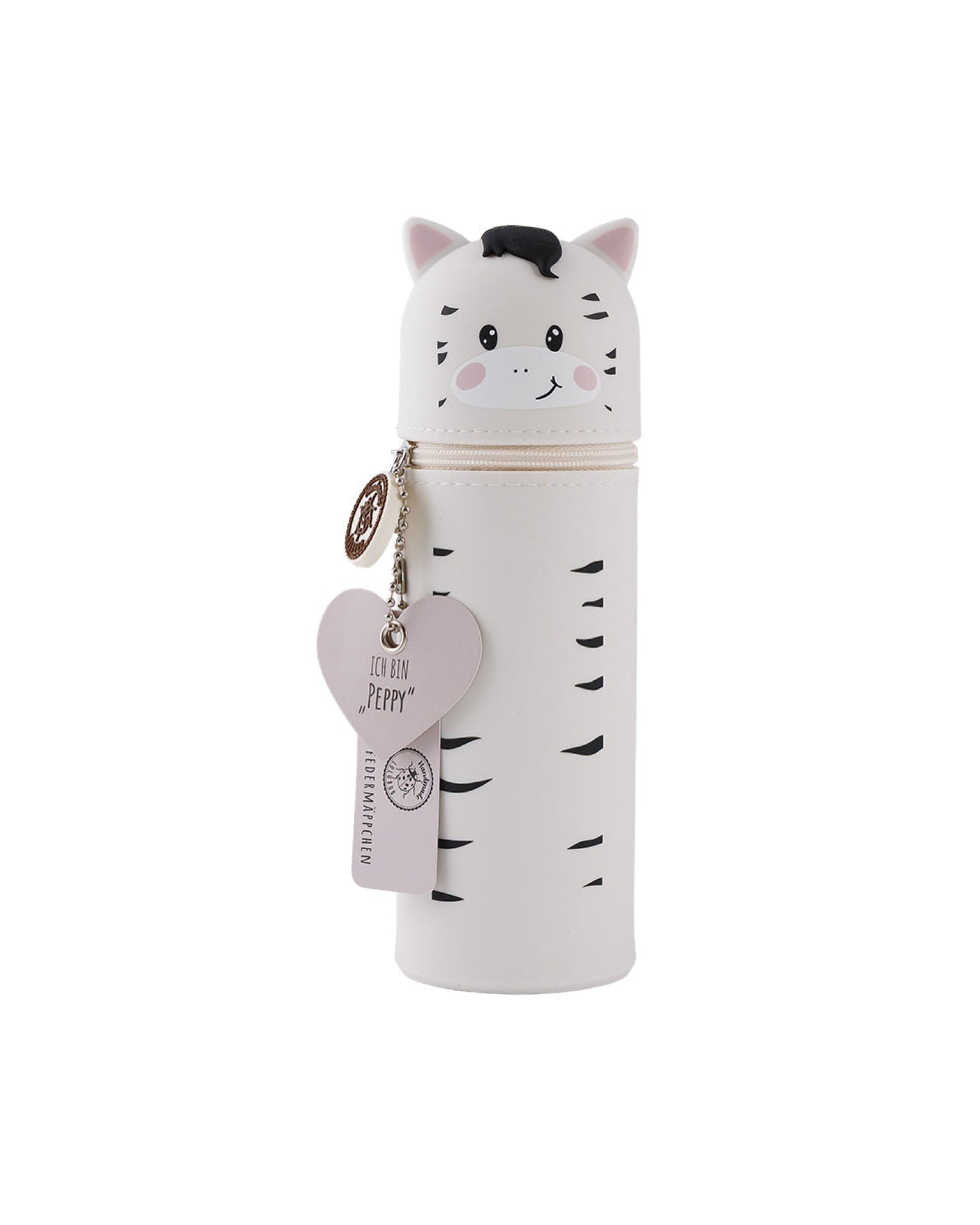 Lulubug Handmade - Silikon Federmäppchen Zebra Peppy