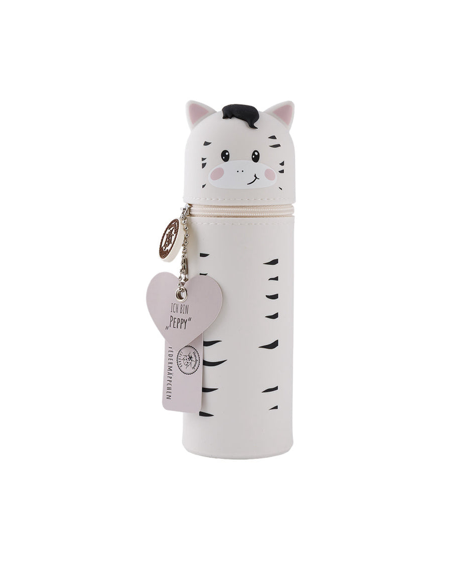 Lulubug Handmade - Silikon Federmäppchen Zebra Peppy