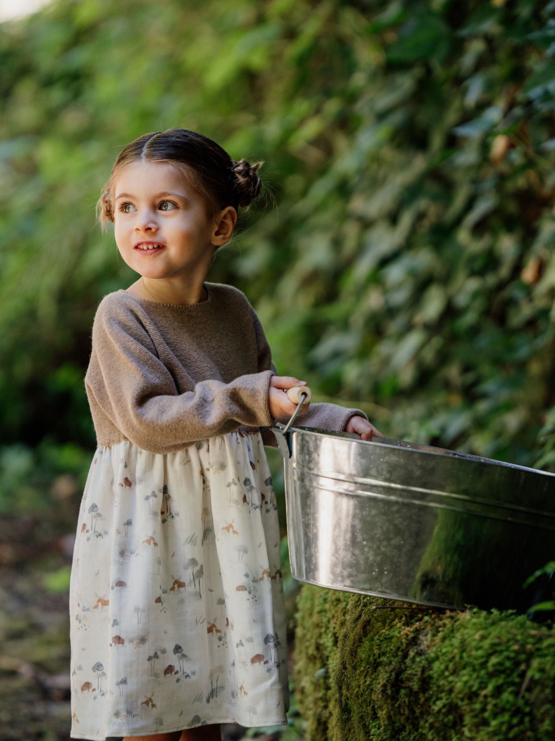 Wedoble Kleid mit Aquarellstoff | LIEBE IN WINTERTAGEN