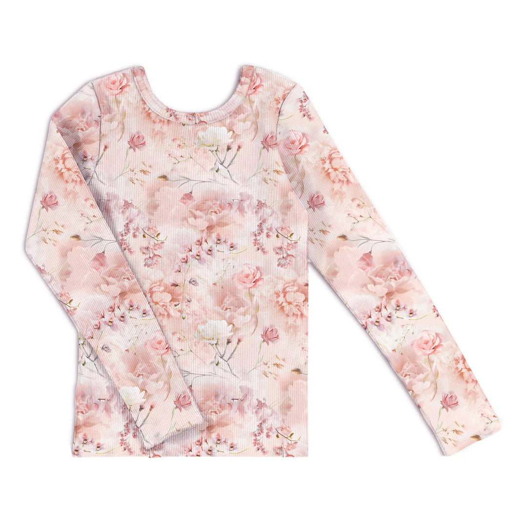 Gugguu Classic Print Rib Ballerina Shirt Lightflower