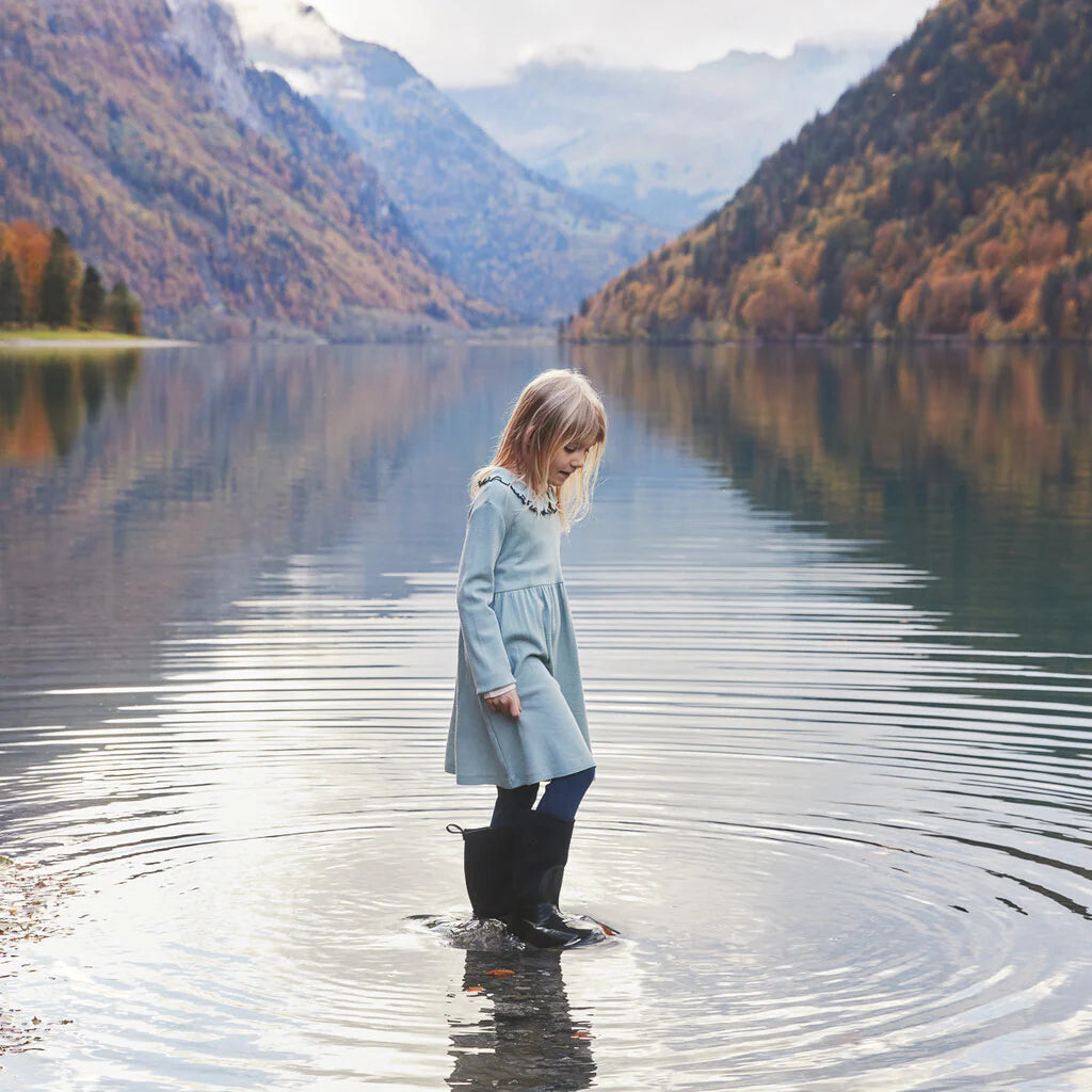 Minimalisma Kleid Artist Artistic 2-6Y - Arctic Mist with Midnight contrast