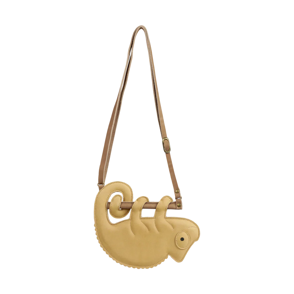 DONSJE Merua Purse | Yellow Chameleon | Khaki Nubuck