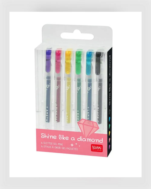 Legami Mini Gelstift 6er Set - Shine Like a Diamond