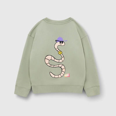 PLAYPLAY PAULY Checker Tobi  Sweatshirt Regenwurm