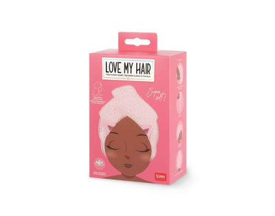 Legami - Turban-Handtuch für die Haare - Love my Hair Kitty