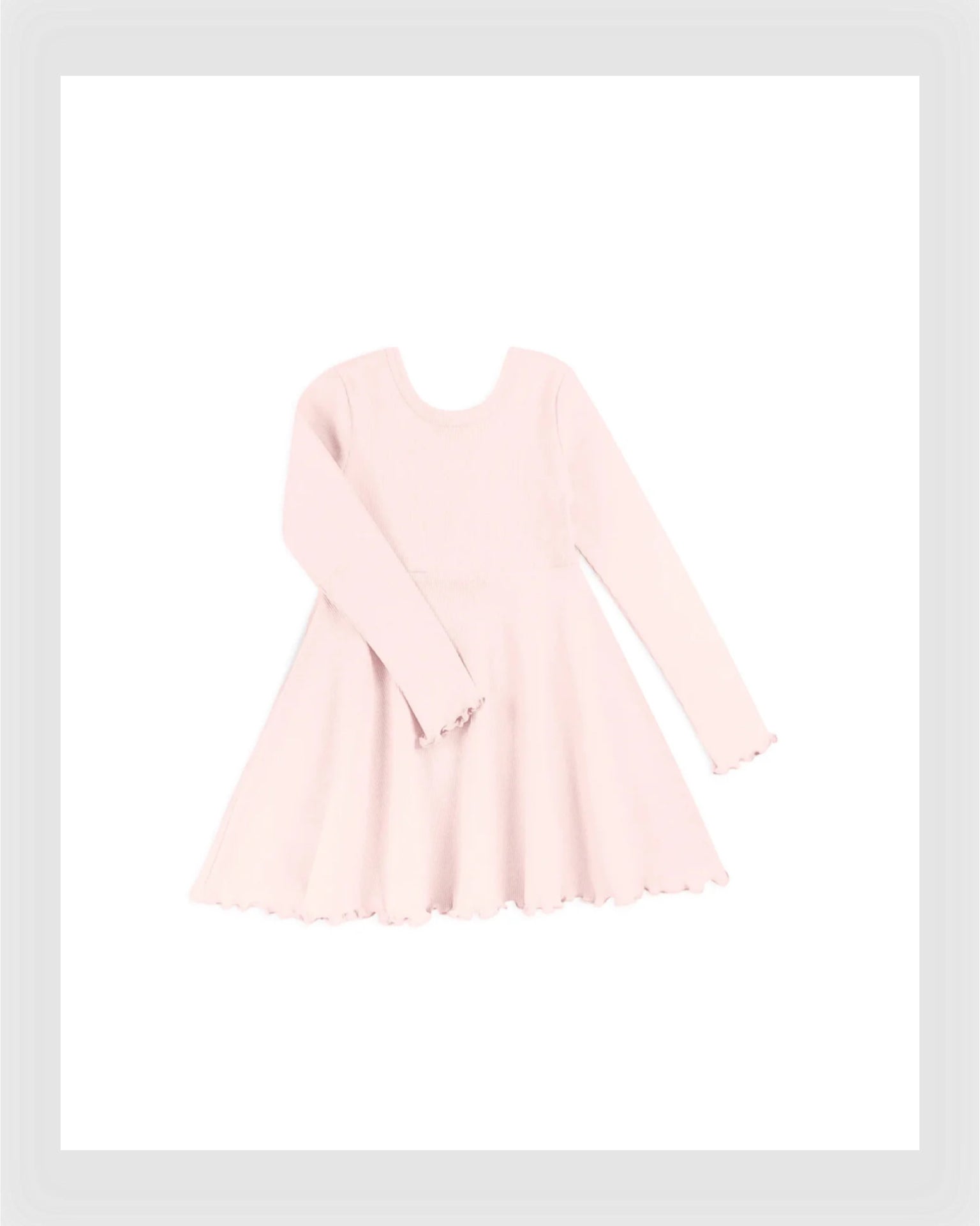 Gugguu Classic Rib Dress Autumn Flower Pink