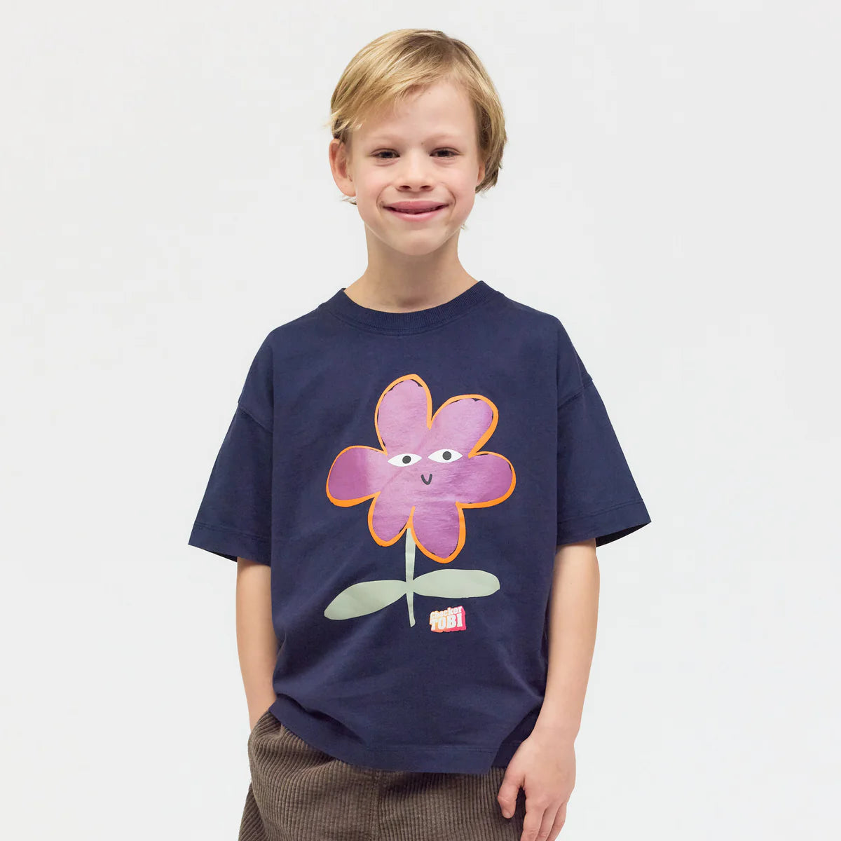 PLAYPLAY PAULY Checker Tobi BLUME T-Shirt