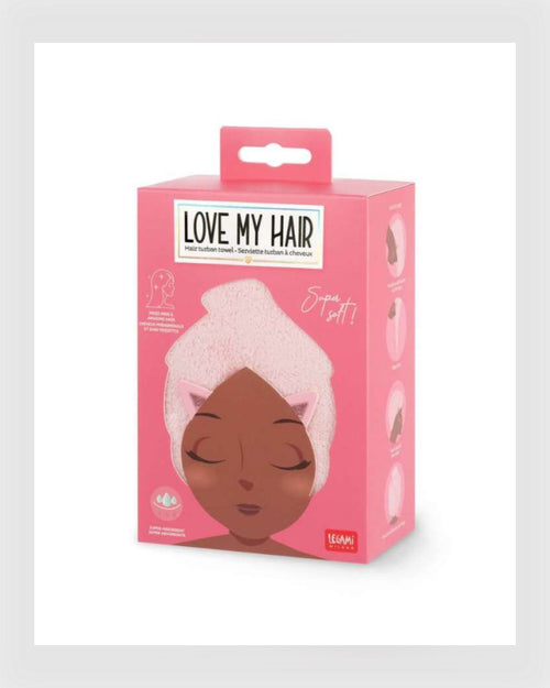 Legami - Turban-Handtuch für die Haare - Love my Hair Kitty