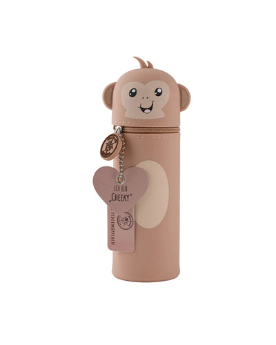 Lulubug Handmade - Silikon Federmäppchen Affe Cheeky