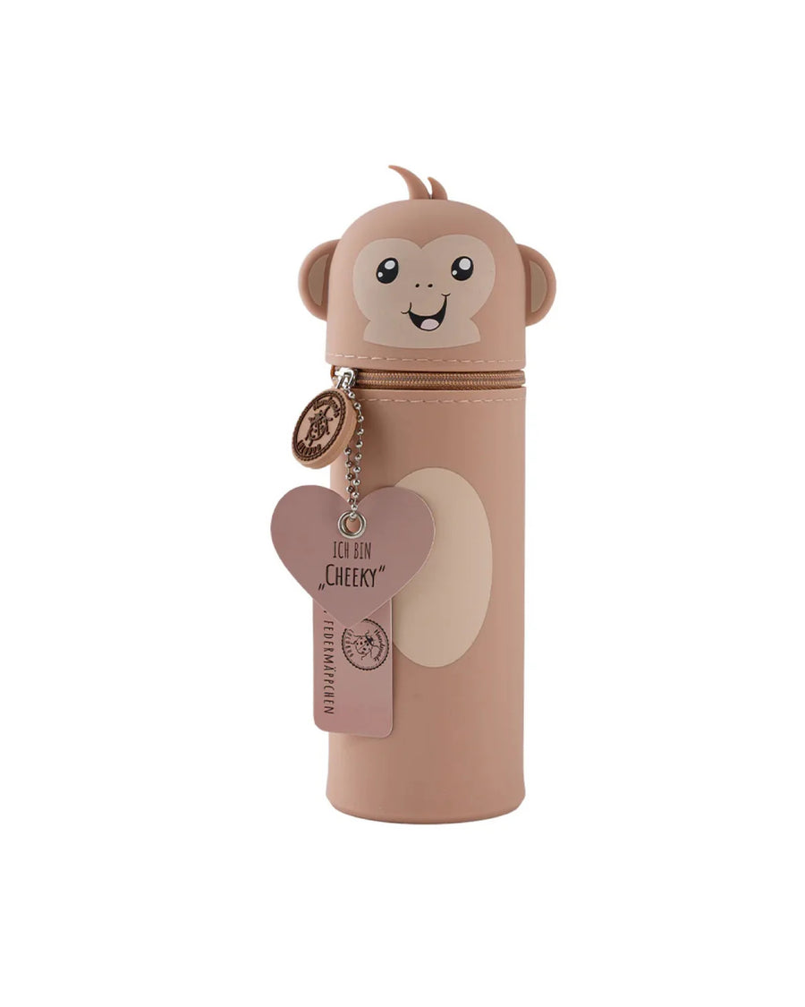 Lulubug Handmade - Silikon Federmäppchen Affe Cheeky