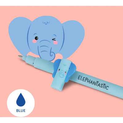 Legami Gelschreiber Elefant - löschbar, Gehäuse bunt, Schreibfarbe blau