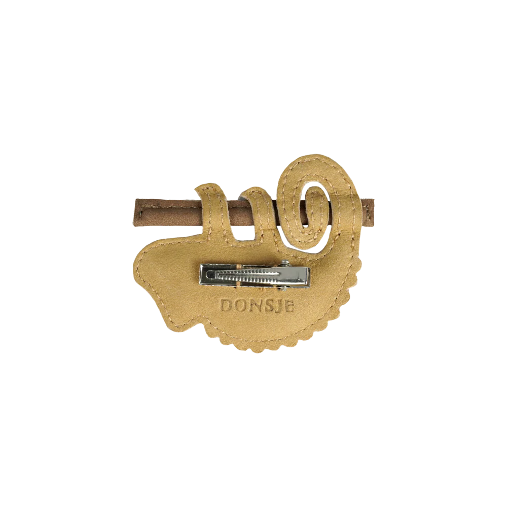 DONSJE Talei Clip | Yellow Chameleon | Khaki Nubuck