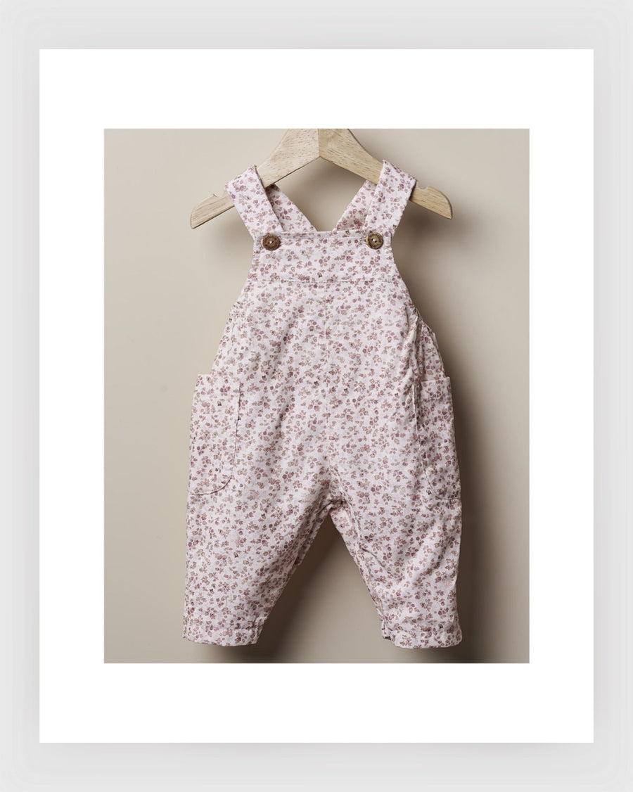 Wedoble Geblümte Latzhose aus Baumwolle | TÖNE VON GÄRTEN IM WINTER