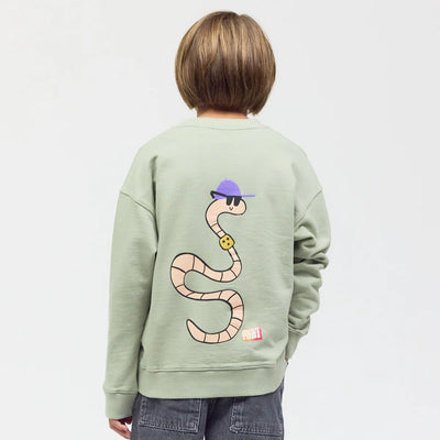 PLAYPLAY PAULY Checker Tobi  Sweatshirt Regenwurm