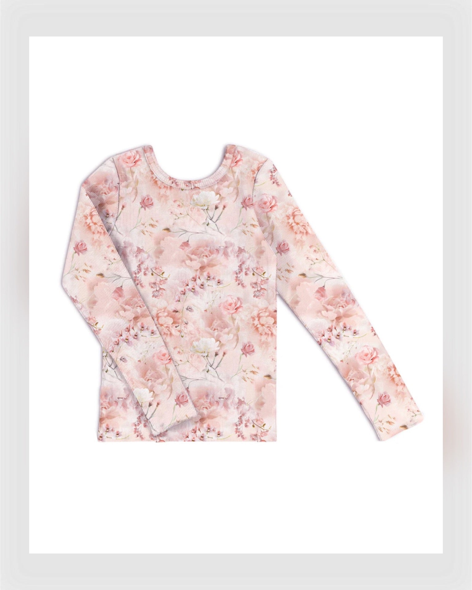 Gugguu Classic Print Rib Ballerina Shirt Lightflower