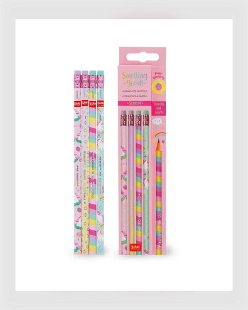 Legami - Bleistift 4er-Set duftende HB-Bleistifte - Unicorn