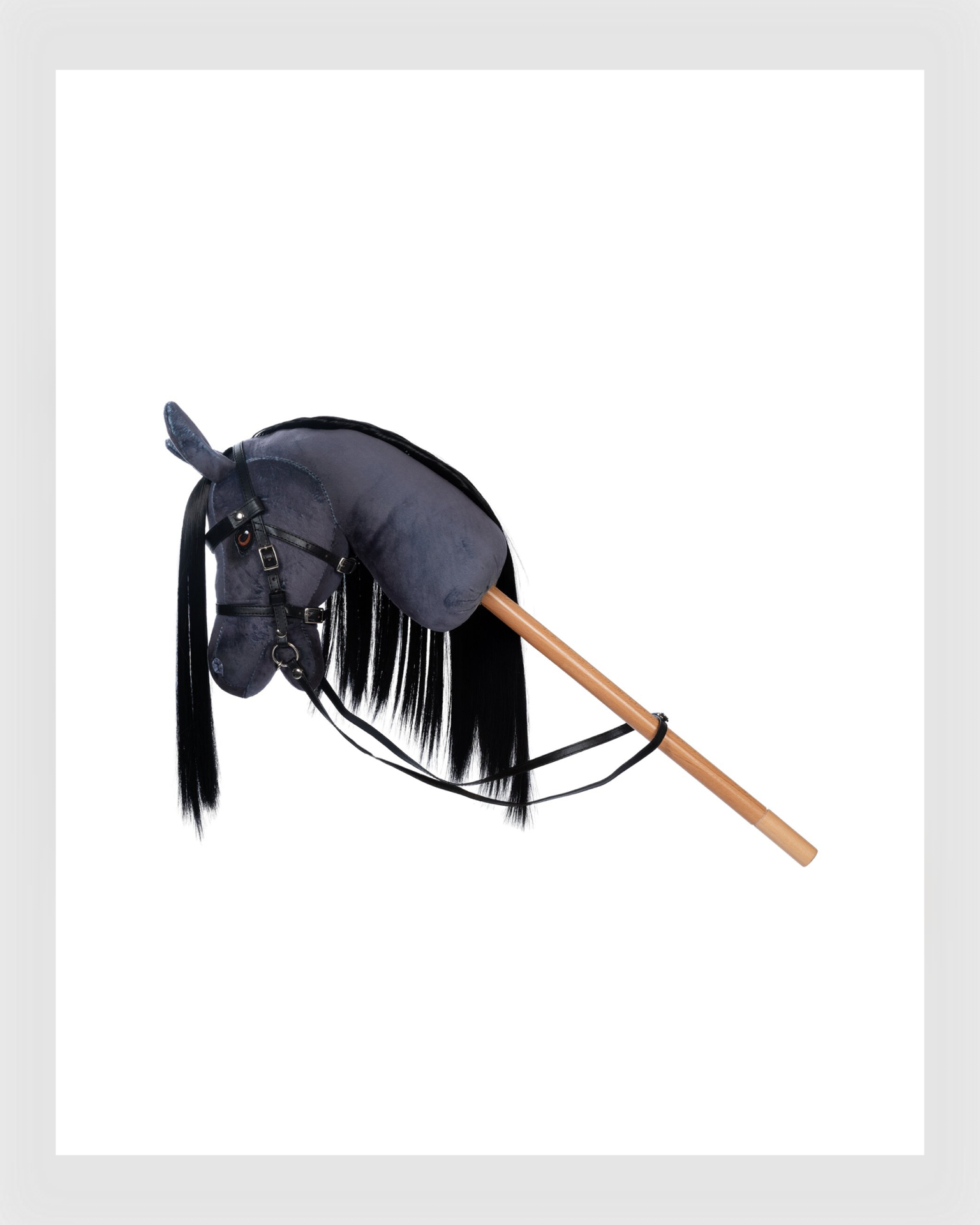 Astrup Hobby Horse Steckenpferd Grey Black geöffnetem Maul