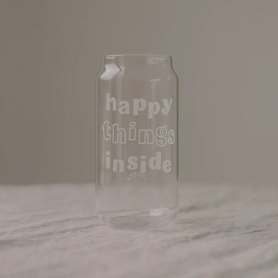 Eulenschnitt - hohes Trinkglas happy Things inside
