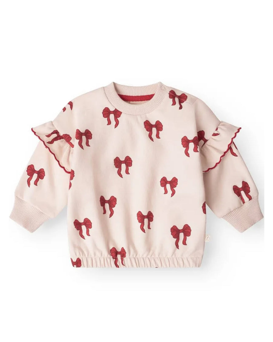 That´s Mine Sweatshirt für Mädchen in Schleife Amelia Rouge boucle