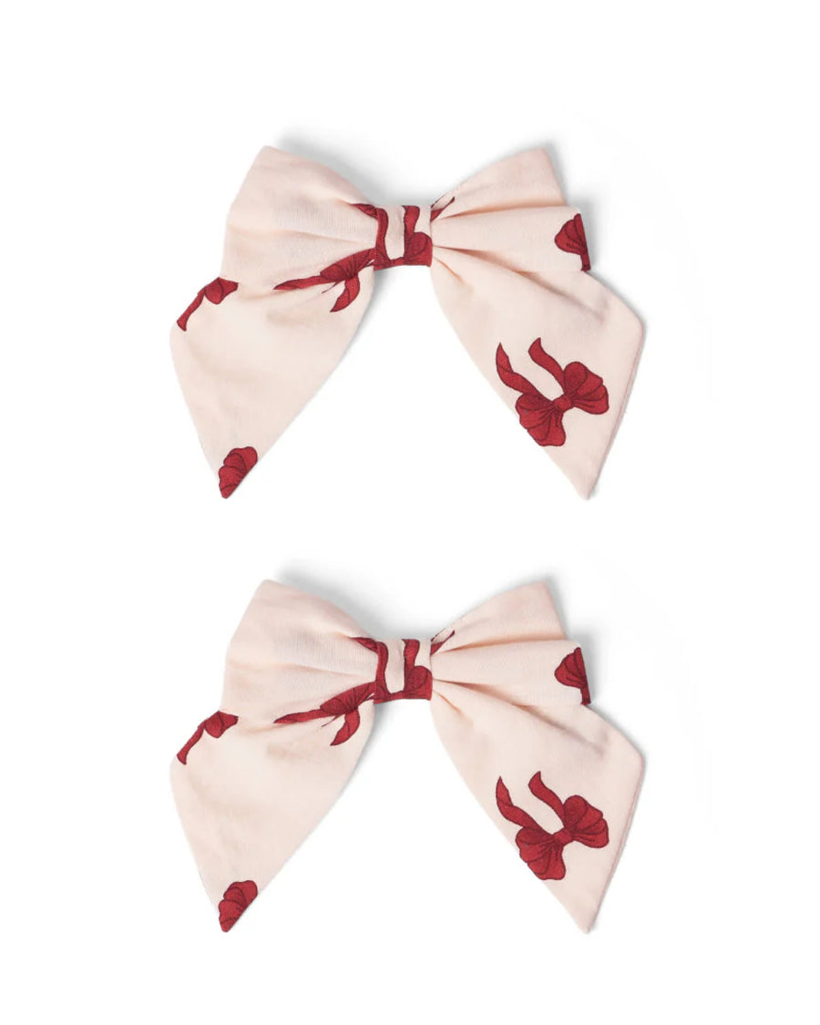 That´s Mine - hair bow clips - 2 pack - Rouge boucle