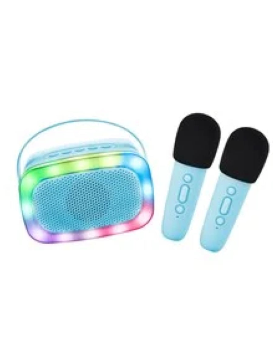 Lalarma Party-Karaoke mit zwei Mikrofonen - Blau