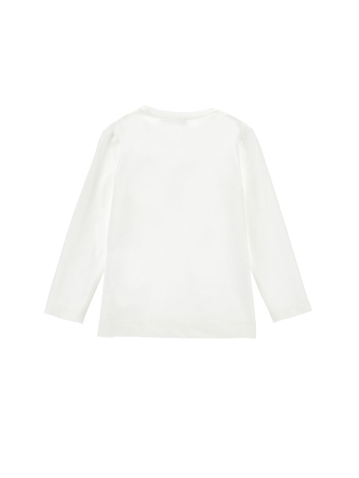 Monnalisa - Teddy-Schleifen-bedrucktes T-Shirt