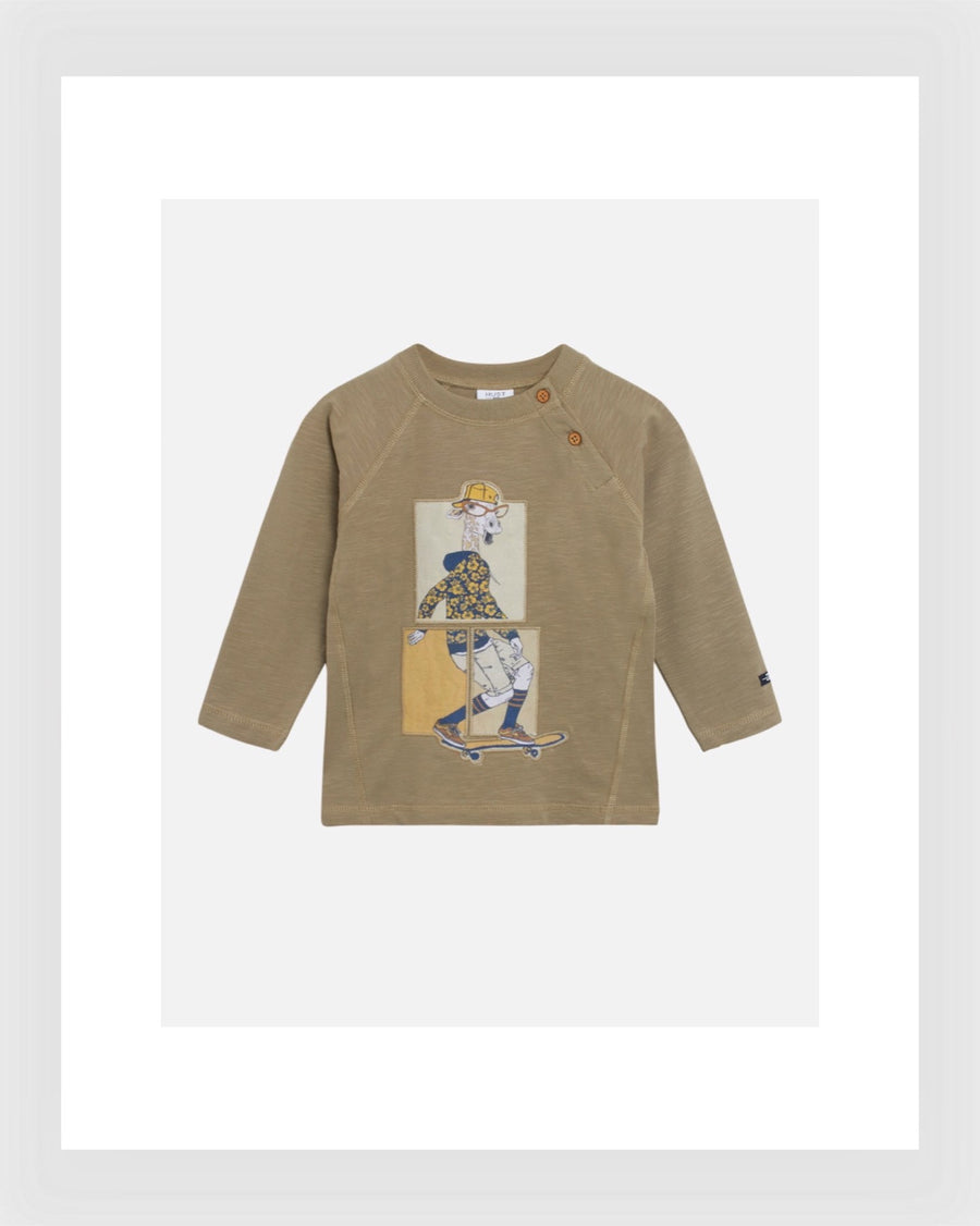 Hust and Claire Shirt Allan Khaki