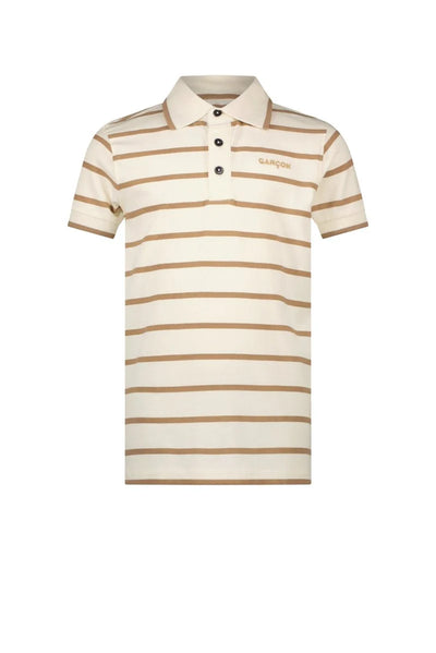 Le Chic Polo Shirt Neily white-camel