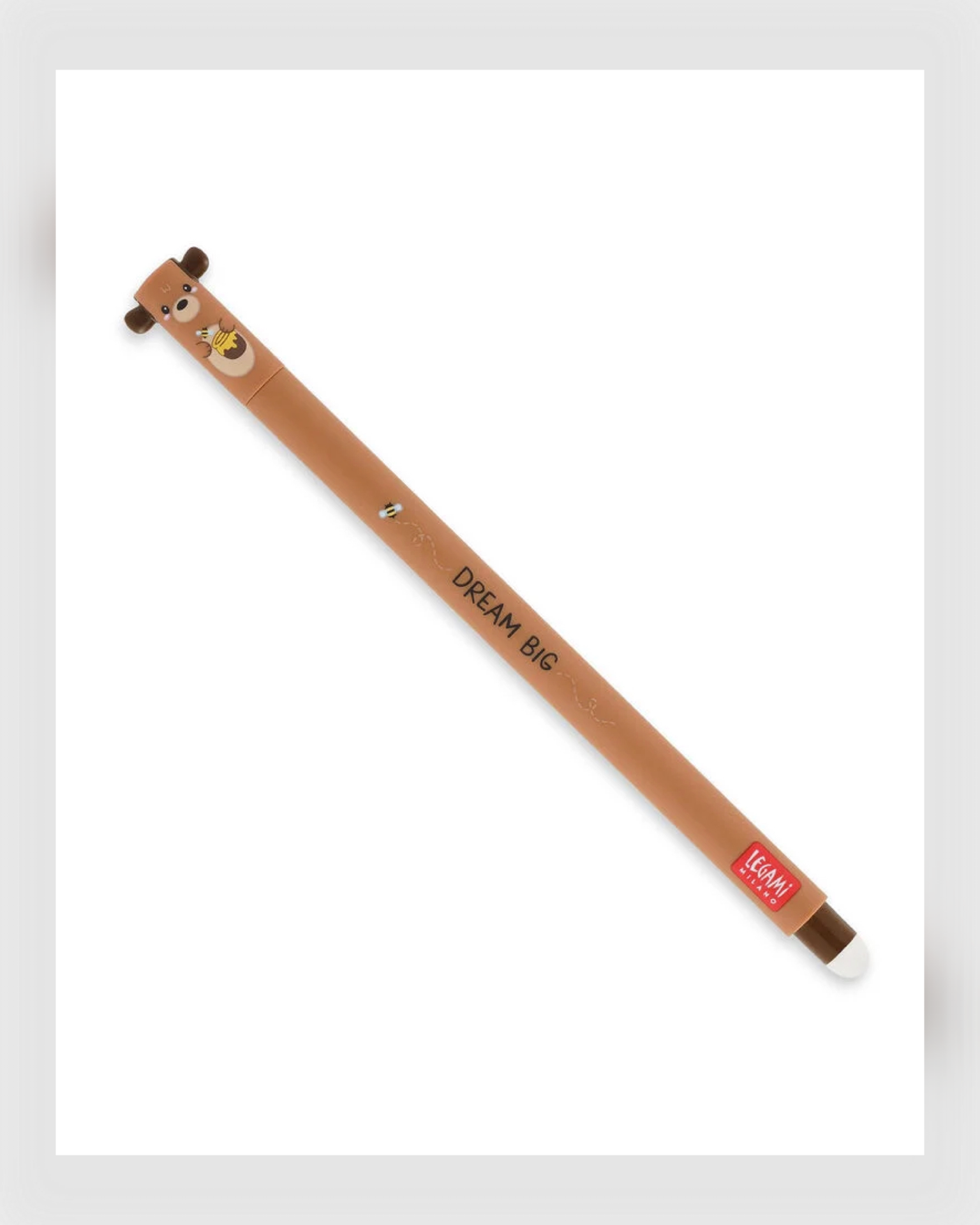 Legami Gelschreiber Bär - löschbar, Gehäuse bunt, Schreibfarbe rot