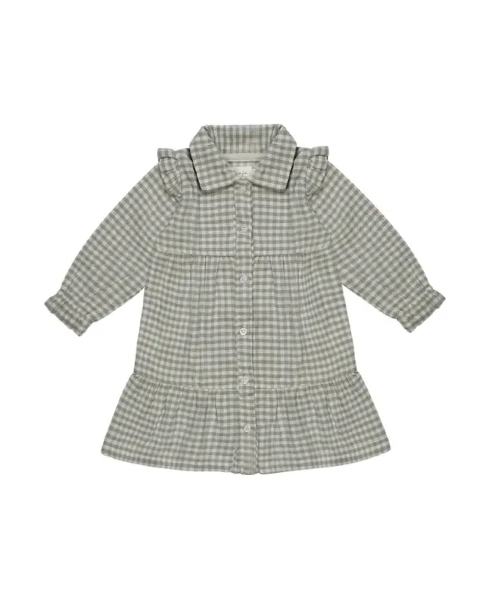 Leevje - Flanellkleid Green kariert
