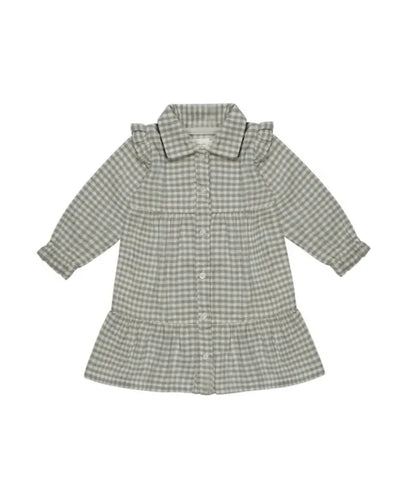Leevje - Flanellkleid Green kariert