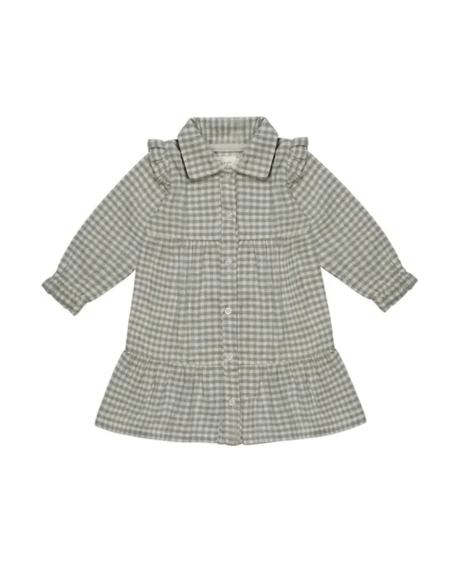 Leevje - Flanellkleid Green kariert