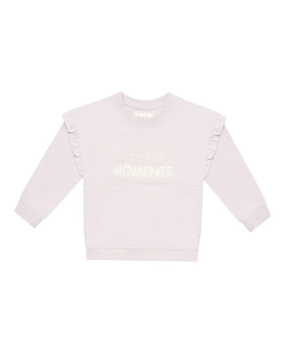 Leevje - OVERSIZED SWEATSHIRT 'COLLECT MOMENTS' MIT BAUCHTASCHE