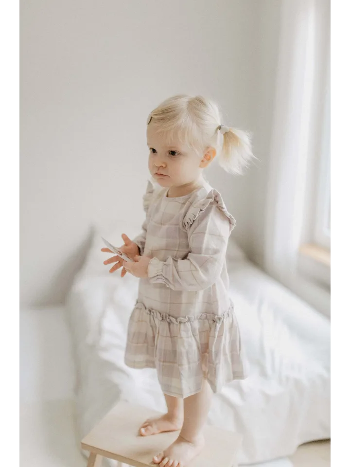 Leevje - Flanellkleid in lavender