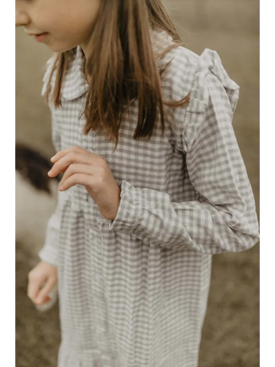 Leevje - Flanellkleid Green kariert