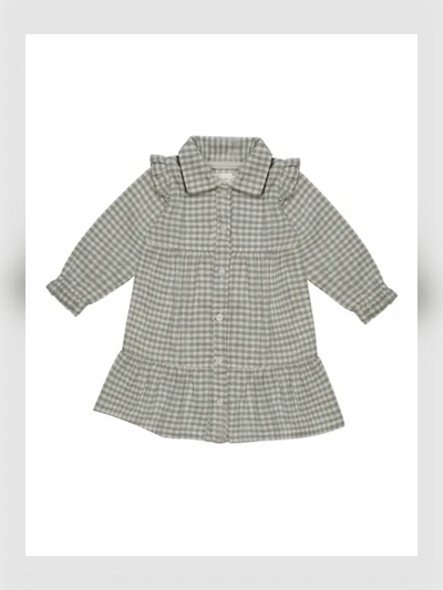 Leevje - Flanellkleid Green kariert