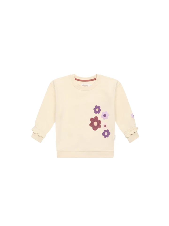 Leevje - OVERSIZED SWEATSHIRT FLOWERS'
