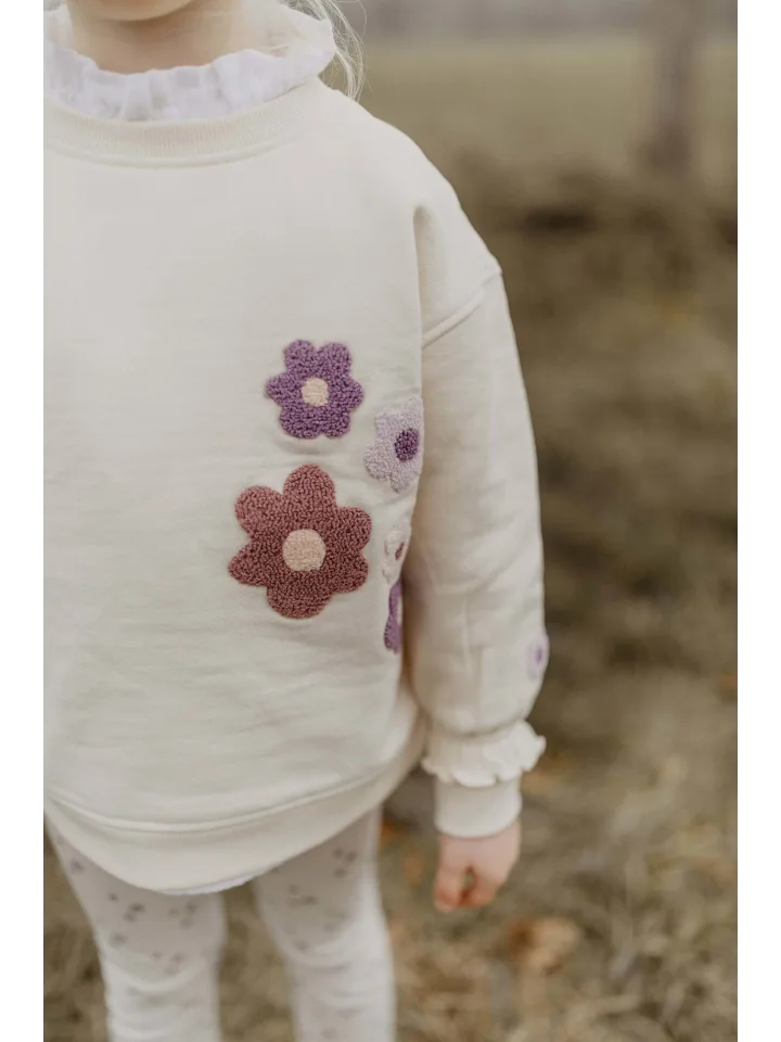 Leevje - OVERSIZED SWEATSHIRT FLOWERS'