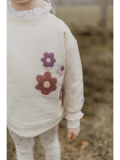 Leevje - OVERSIZED SWEATSHIRT FLOWERS'