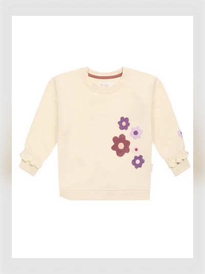 Leevje - OVERSIZED SWEATSHIRT FLOWERS'