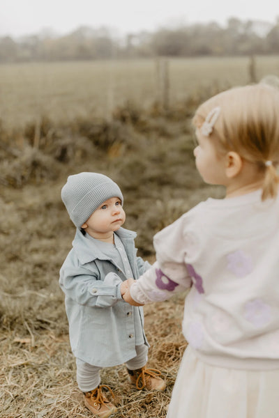 Leevje - OVERSIZED SWEATSHIRT 'TERRY LAVENDER FLOWERS'