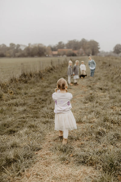 Leevje - OVERSIZED SWEATSHIRT 'TERRY LAVENDER FLOWERS'