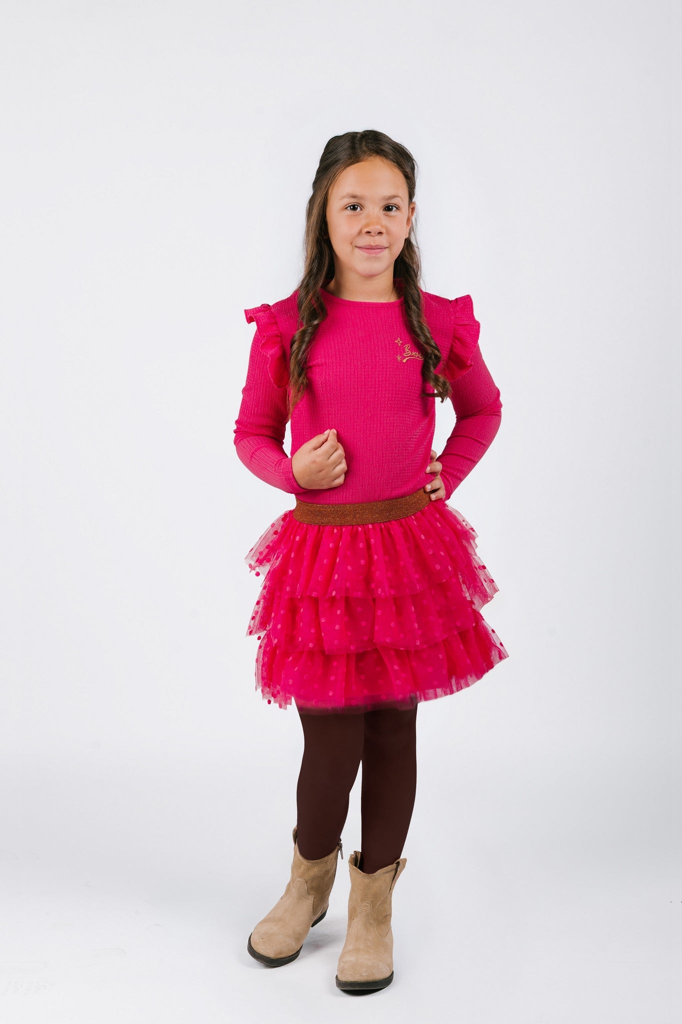B.Nosy Kleid Dora Jurk Roze