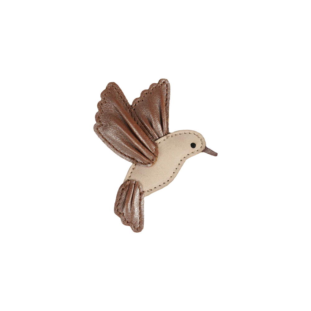 DONSJE Zaza Sky Hairclip | Hummingbird | Clay Metallic Leather