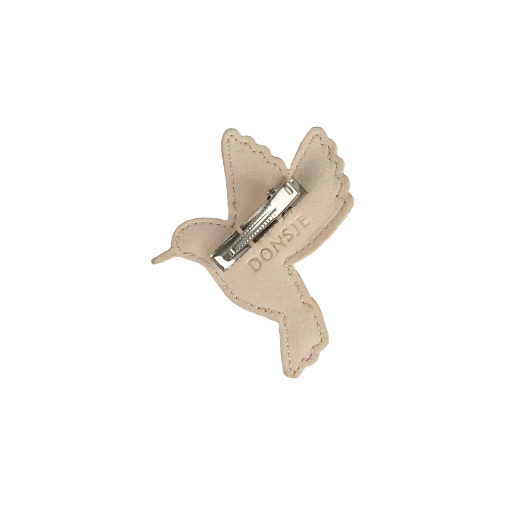 DONSJE Zaza Sky Hairclip | Hummingbird | Clay Metallic Leather