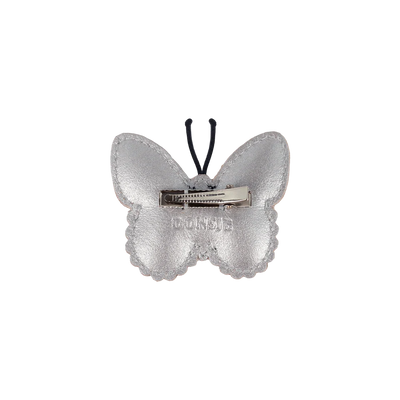 DONSJE Alja Clip | Vlinder | Silver Grey Metallic Leather