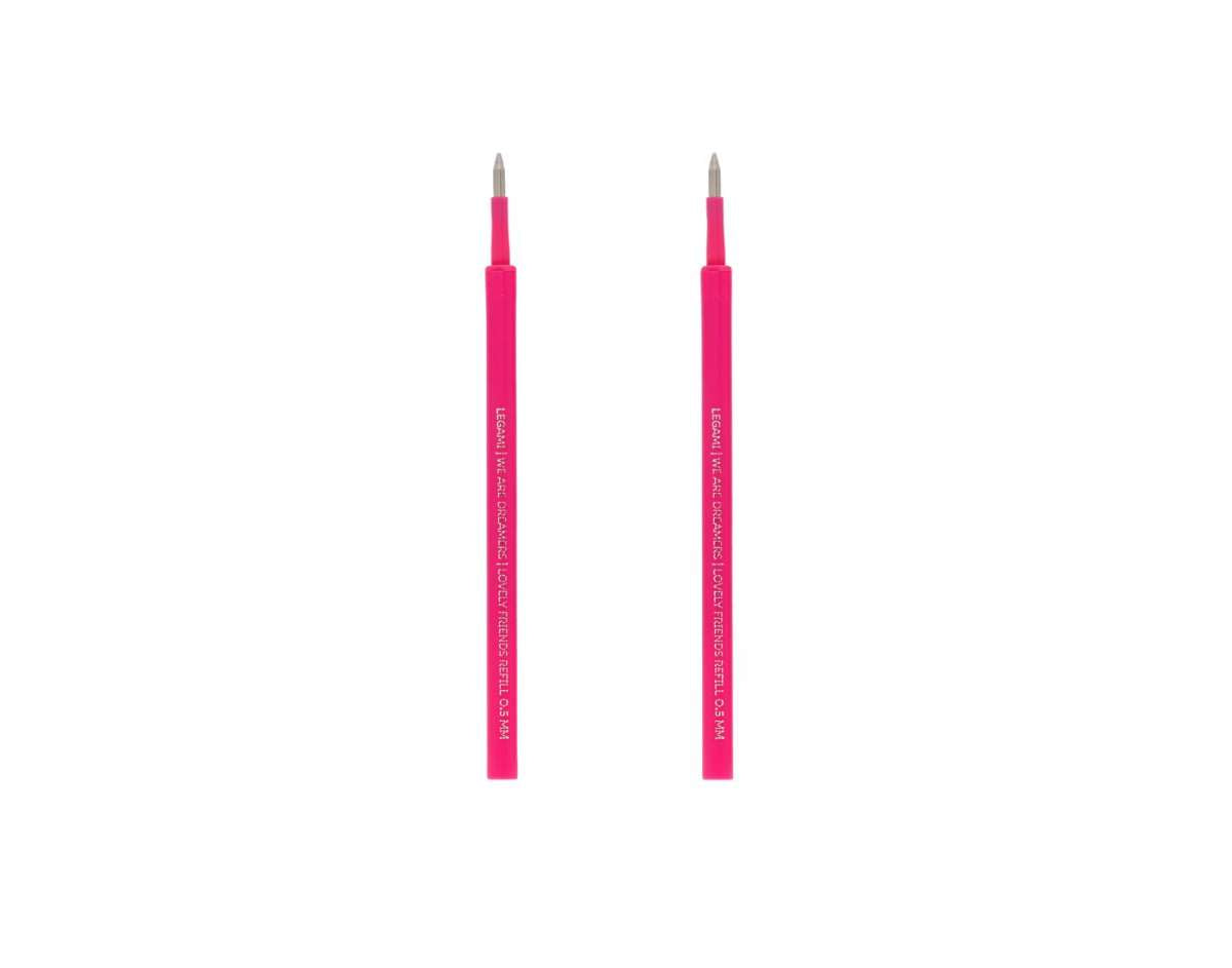 Legami Set mit 2 Ersatzpatronen für Gelstift - Lovely Friends - Pink